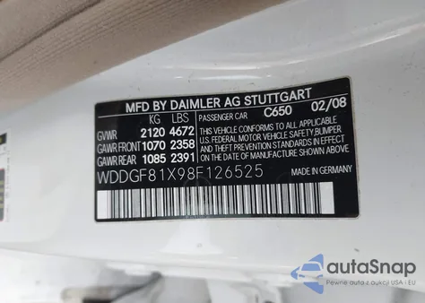 2008 Mercedes-Benz C 300 Luxury 4Matic from USA, damaged, VIN WDDGF81X98F126525